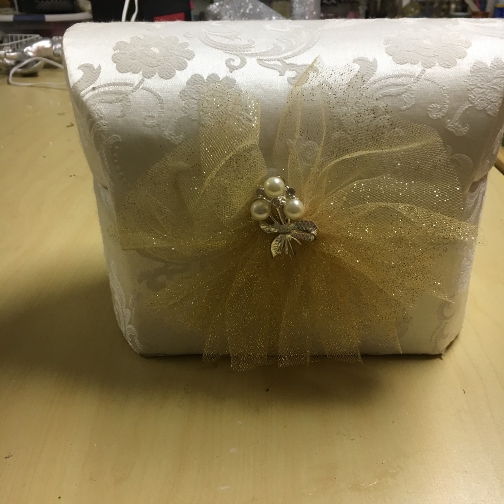 Ivory wedding card box